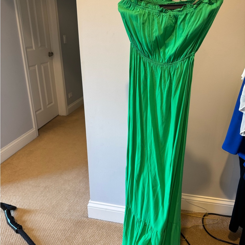 Mimi Chica Strapless Green Dress
